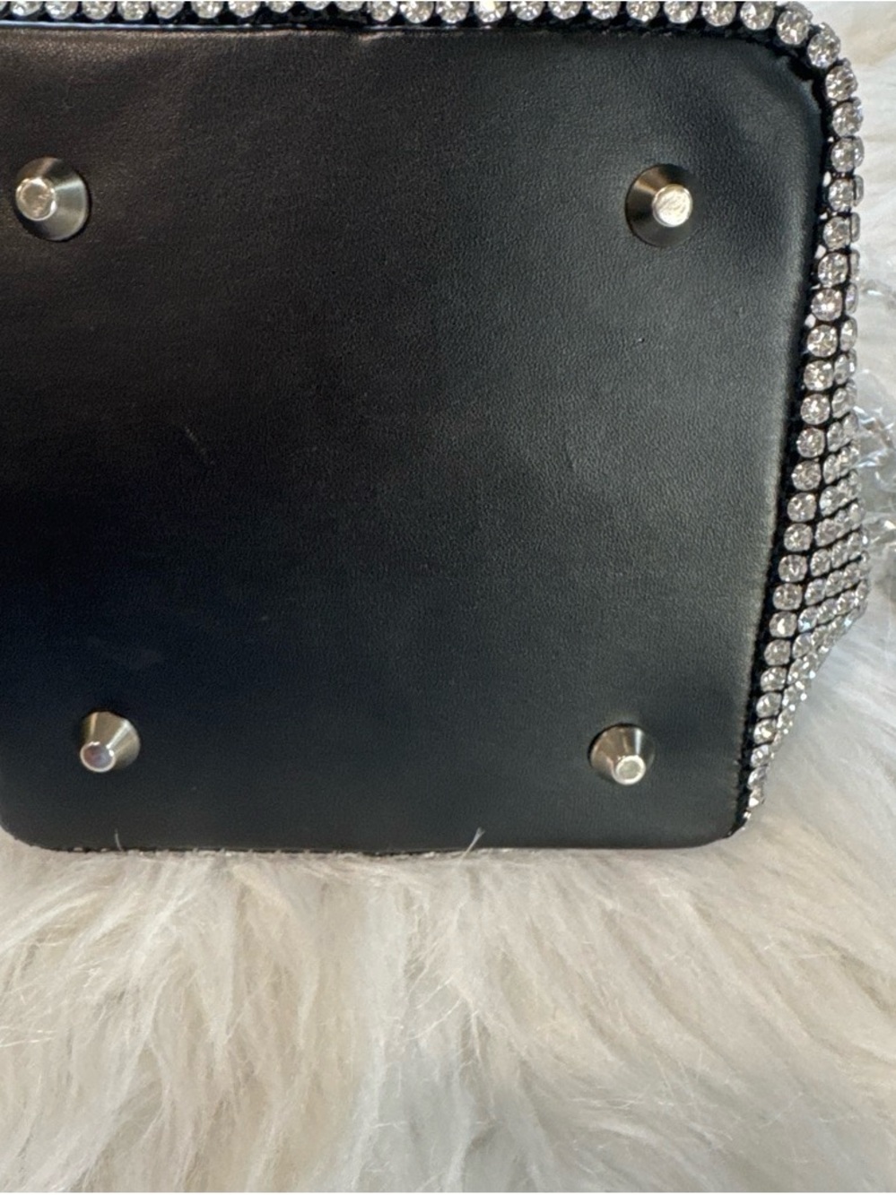 Vegan Crystal Mini Bag - Silver Sparkle - Picture 7 of 7